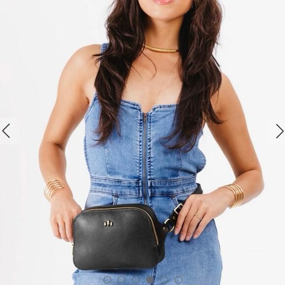 NEW PORTLAND LEATHER Scarlett Sling Bag Pebbled Black Leather Small - Picture 16 of 16